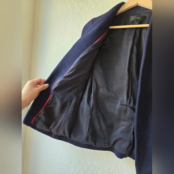 J. Crew Going Out Blazer Navy Blue Size 00 Collegiate - Picture 8 of 11